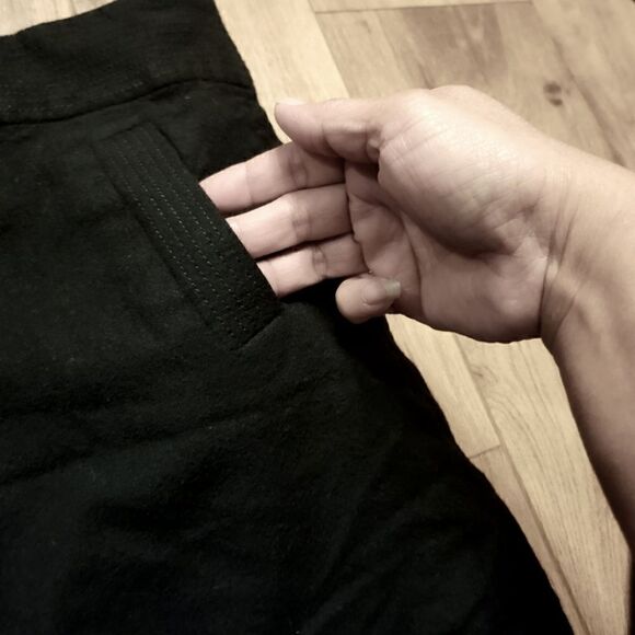 J. Crew Front Split Wool Mini Skirt Black Size 8 - Picture 5 of 5